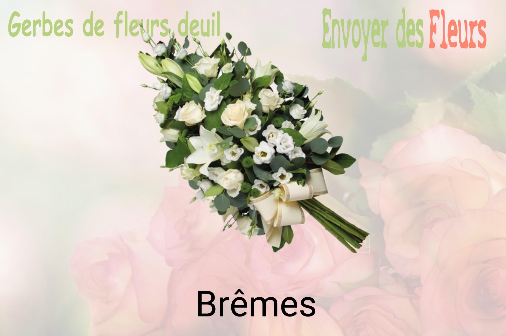 Gerbe de fleurs de deuil livrée à Brêmes